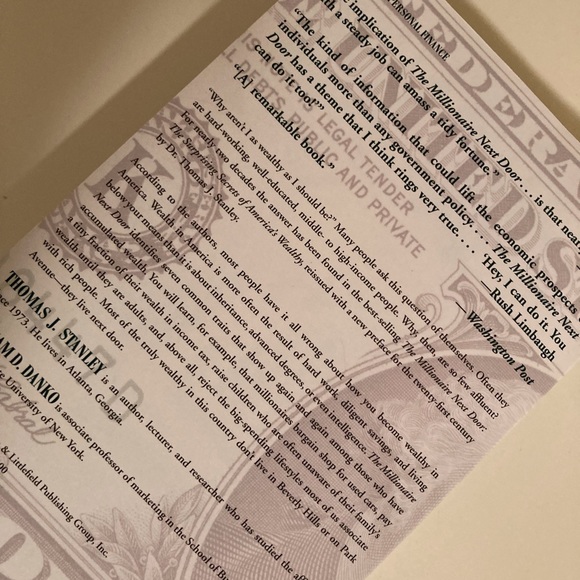 NEW The Millionaire Next Door Book - Picture 2 of 2